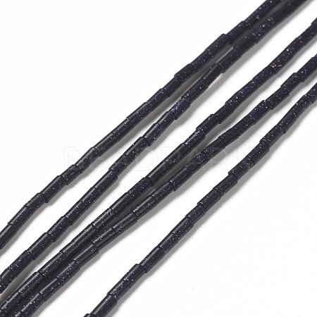 Synthetic Blue Goldstone Beads Strands G-B004-A03-1
