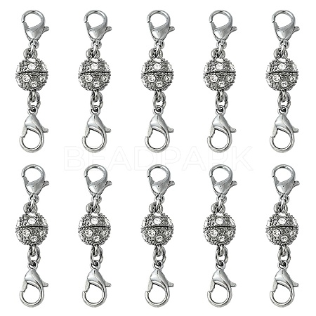 Alloy Crystal Rhinestone Magnetic Clasps ALRI-YW0001-11B-1