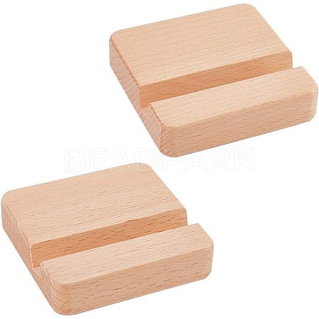 Beech Wood Mobile Phone Holders AJEW-WH0248-155-1