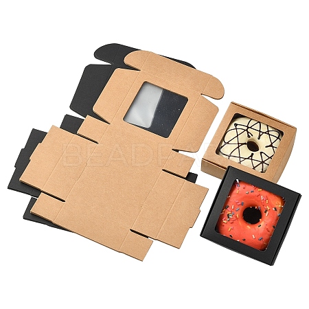 10Pcs 2 Colors Paper Candy Boxes CON-YW0001-82-1