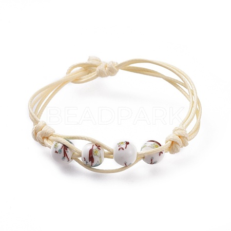 (Jewelry Parties Factory Sale)Eco-Friendly Korean Waxed Polyester Cord Bracelets BJEW-JB04596-07-1