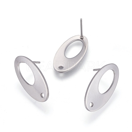 304 Stainless Steel Stud Earring Findings X-STAS-L238-072P-1