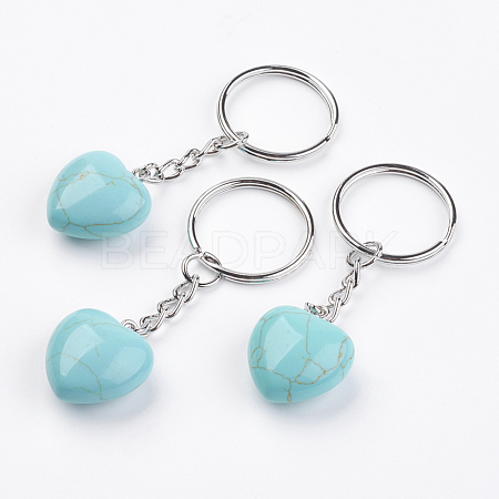 Synthetic Turquoise Keychain KEYC-F019-02Q-1