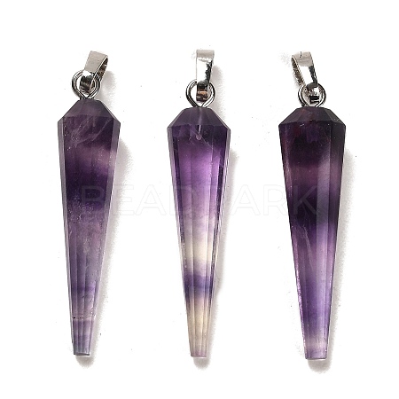 Natural Fluorite Pointed Pendants G-D089-01P-02-1