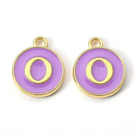 Golden Plated Alloy Enamel Charms ENAM-S118-10O-1