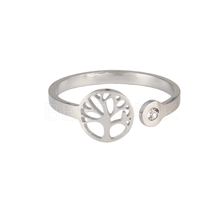 Stainless Steel Cuff Rings PW-WGB87C5-01-1