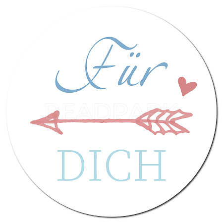 Waterproof PVC Wedding Round Stickers AJEW-WH0343-006-1