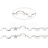 Tarnish Resistant 304 Stainless Steel Moon & Star Link Chains CHS-F015-03P-2