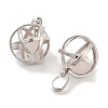 Natural Rose Quartz Round Ball Pendants G-Q163-05P-08-2