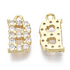 Brass Micro Pave Cubic Zirconia Charms KK-T060-05-B-G-NF-2