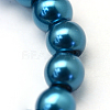 Baking Paint Pearlized Glass Pearl Round Bead Strands HY-Q003-4mm-06-3