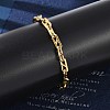 304 Stainless Steel Oval Link  Chain Bracelets for Women Men BJEW-F488-49A-G-3