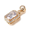 Brass Pave Cubic Zirconia Pendants KK-N290-34G-03-2
