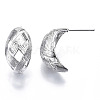 Brass Half Hoop Earrings KK-N232-110P-NF-3