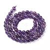 Natural Amethyst Round Bead Strands G-L170-6mm-03-3