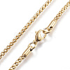 Ion Plating(IP) 304 Stainless Steel Wheat Chain Necklaces NJEW-F201-04G-2