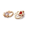 Brass Charms X-KK-C062-015G-2