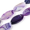 Natural Purple Banded Agate Beads Strands G-C141-A01-02-1