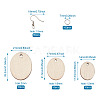 Yilisi DIY Unfinished Wooden Pendant Earring Making Kits DIY-YS0001-17-8