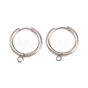 316 Stainless Steel Huggie Hoop Earring Findings EJEW-B158-01E-P-1