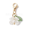 Flower Shell Pearl Pendant Decorations HJEW-TA00106-3