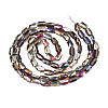 Electroplate Transparent Glass Beads Strands EGLA-N002-25-D01-2