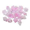 Iridescent Acrylic Bead Caps X-OACR-C021-08G-1