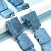 Electroplated Natural Druzy Crystal Beads Strands G-N0257-05-7