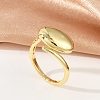 Oval Brass Open Cuff Rings for Women RJEW-G343-17G-1