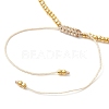 Natural Pearl & Seed Braided Bead Bracelets BJEW-JB09722-03-4