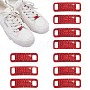 10Pcs Alloy Rhinestone Shoelace Buckle FIND-AR0006-26-1