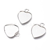 Non-Tarnish 304 Stainless Steel Pendant Cabochons Settings for Fashion Jewelry LS-X-STAS-M283-01P-A-1
