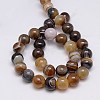 Natural Striped Agate/Banded Agate Beads Strands X-G-G582-10mm-04-2