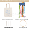 DIY Canvas Bag Flower Embroidery Kits DIY-WH0374-84B-3