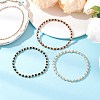 3Pcs Bohemian Style Glass Seed Beaded and Brass Beaded Stretch Bracelets for Women BJEW-JB11799-1