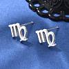 925 Sterling Silver Stud Earrings EJEW-K303-01S-06-1