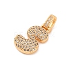 Brass Micro Pave Cubic Zirconia Pendants KK-C076-29S-G01-2
