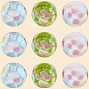 30Pcs 3 Colors Round Lampwork Beads LAMP-LT0001-01-6