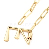 Brass Screw Carabiner Lock Pendant Necklaces NJEW-JN03011-4