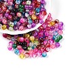 Baking Paint Transparent Crackle Glass Beads X1-DGLA-Q018-6mm-M01-1
