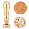 Golden Plated Brass Stamps DIY-WH0349-161A-1