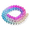 Dyed & Heated Synthetic Quartz Beads Strands G-P502-01B-M-4