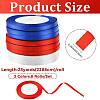 8Rolls 3 Colors Single Face Satin Ribbon OCOR-FS0001-08-3