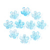 Baking Paint Transparent Glass Bead Caps DGLA-N014-06A-03-1
