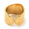 Ion Plating(IP) 304 Stainless Steel Open Cuff Finger Rings RJEW-P114-12G-3