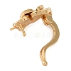 Brass with Enamel Fold Over Clasps KK-G505-22G-2