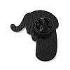 Black Cat with Cup Alloy Enamel Brooch JEWB-E022-04EB-04-2