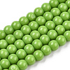 Opaque Solid Color Glass Beads Strands GLAA-T032-P10mm-06-1