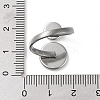 Non-Tarnish 304 Stainless Steel Open Cuff Ring Findings STAS-E124-05F-P-4