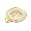 Rack Plating Brass Micro Pave Clear Cubic Zirconia Pendants KK-E102-33G-I-2